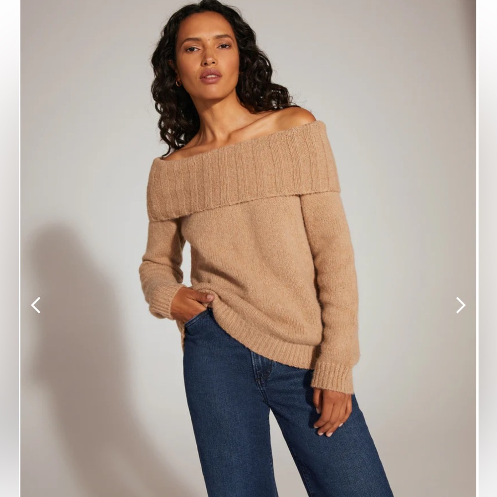 Favorite Daughter Off Shoulder Sweater Camel
